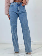 Enchanting Elegance High Rise Wide Leg Jeans