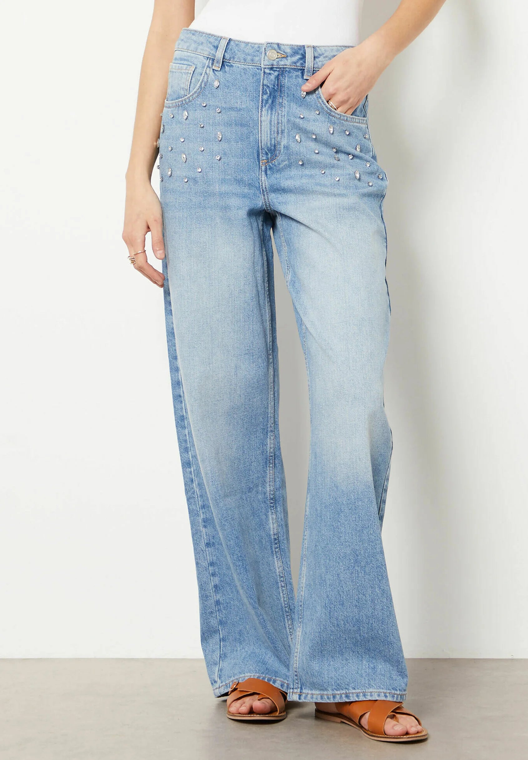 Ivy Glow - Rhinestone Embellished Jeans