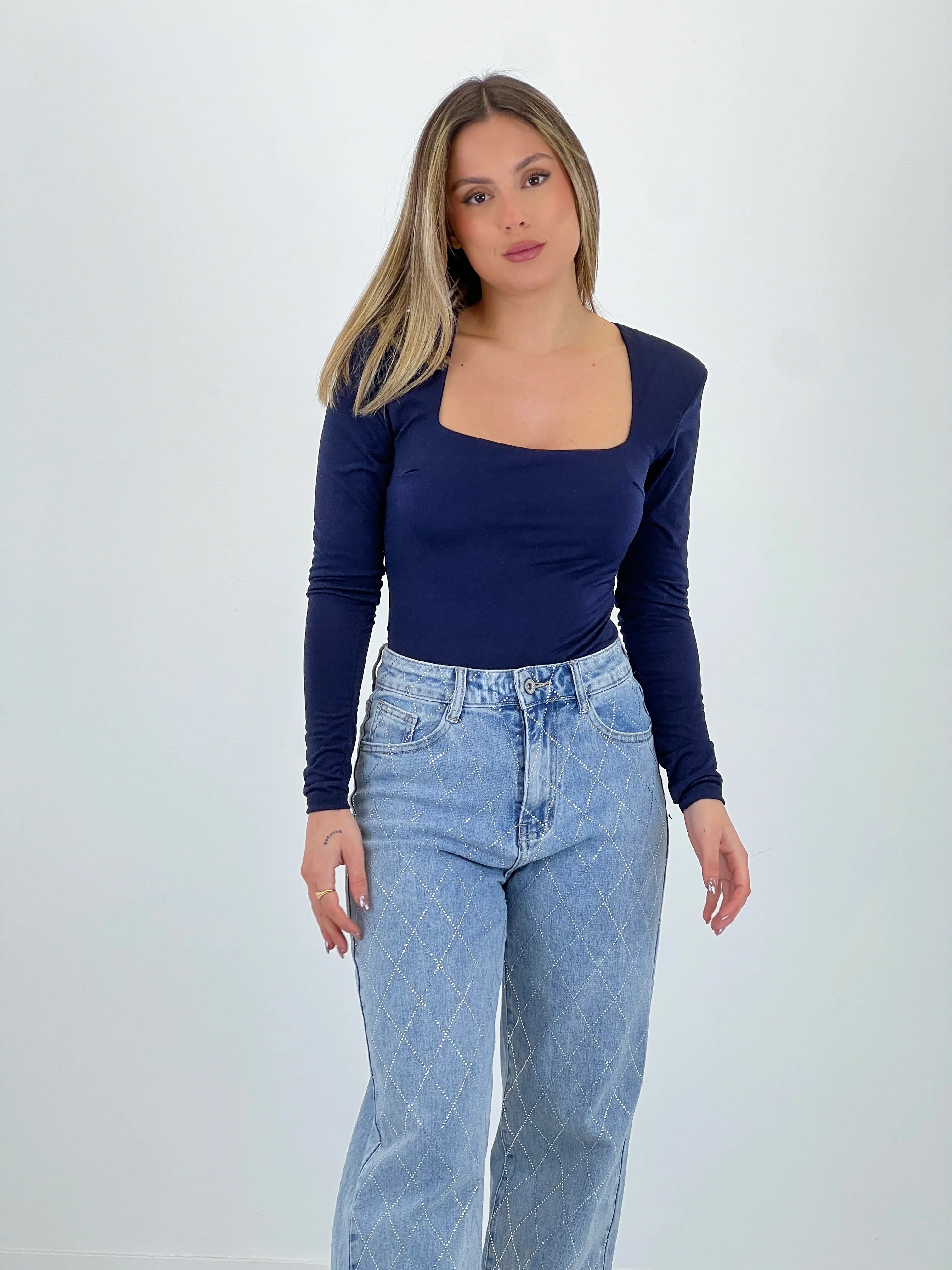 Enchanting Elegance High Rise Wide Leg Jeans