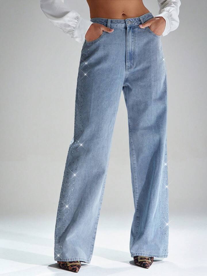 Gigi - Rhinestone Embellished Jeans