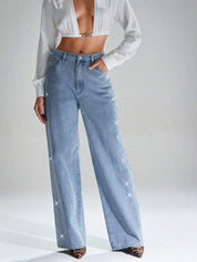 Gigi - Rhinestone Embellished Jeans