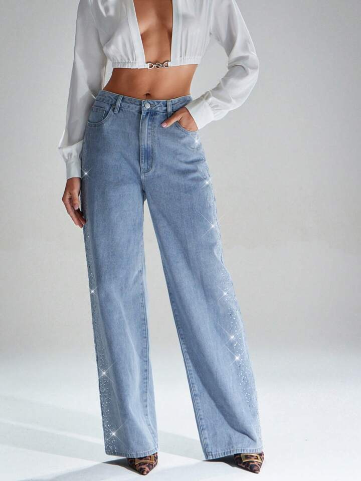 Gigi - Rhinestone Embellished Jeans