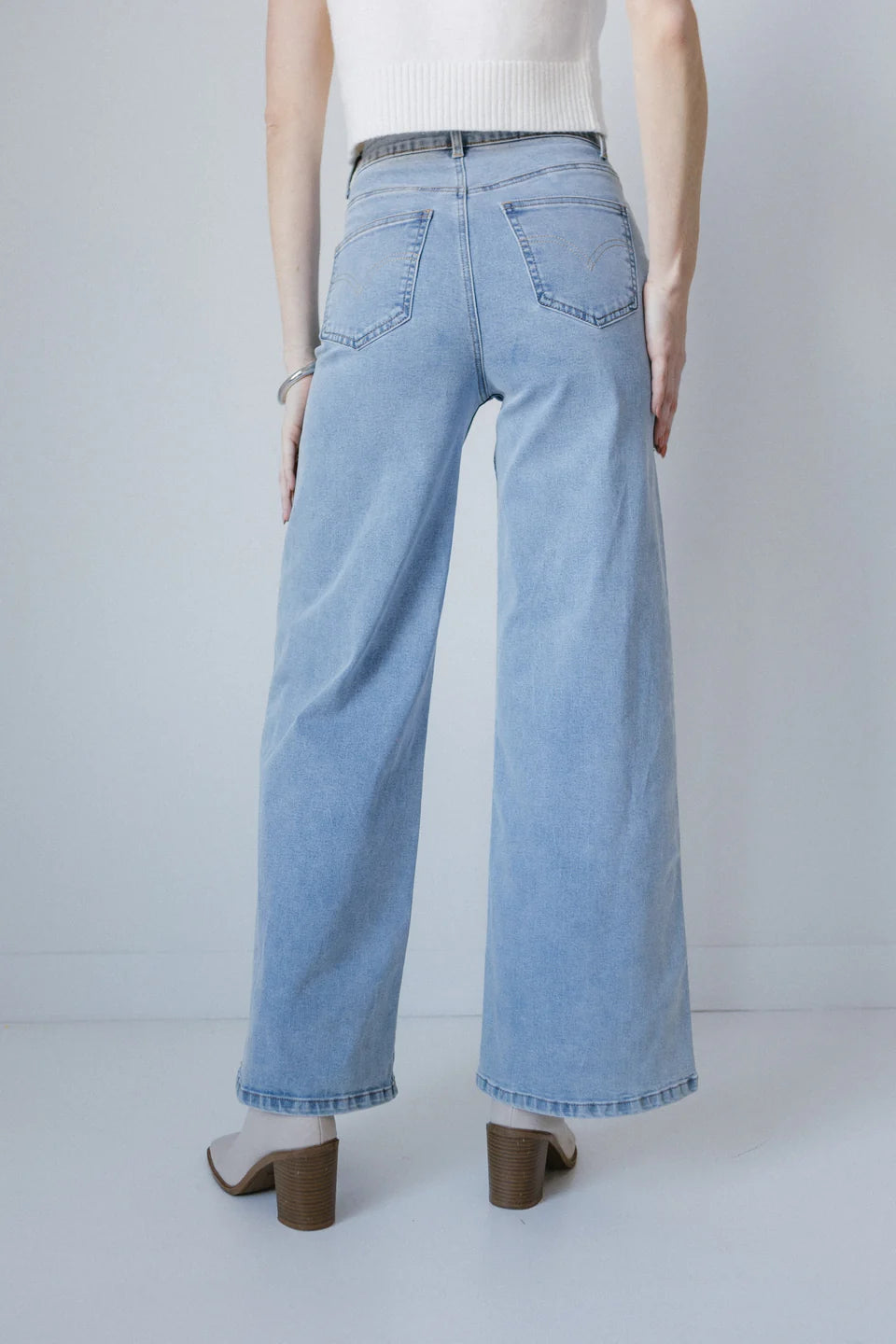 Obsession -  Embellished Wide Leg Cut Out Jeans