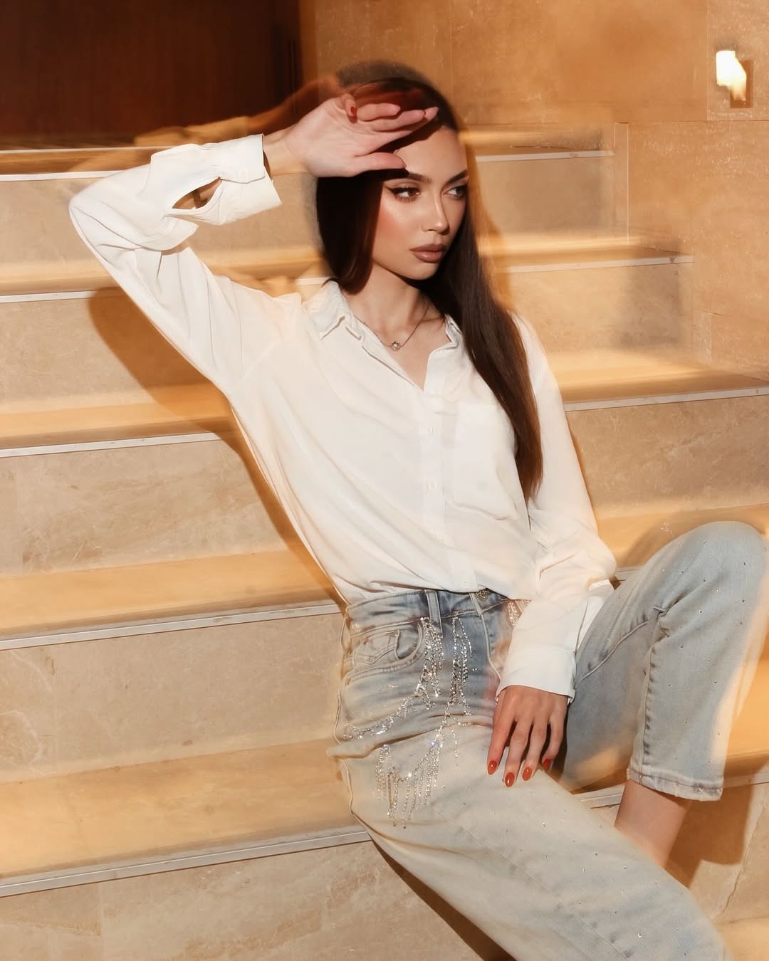 Fringe Fever- Rhinestone Wide Leg Jeans