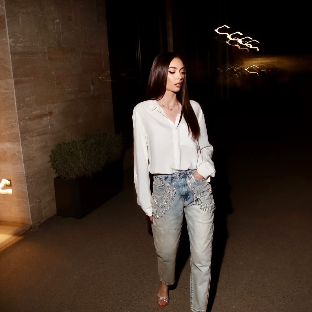 Fringe Fever- Rhinestone Wide Leg Jeans