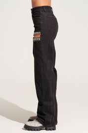 Charlotte- Rhinestone Embellished Cargo Jeans