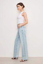 Disco Dust - Rhinestone Embellished Wide Leg Jeans