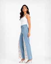 Rumi - Rhinestone Embellished Jeans - Ice Blue