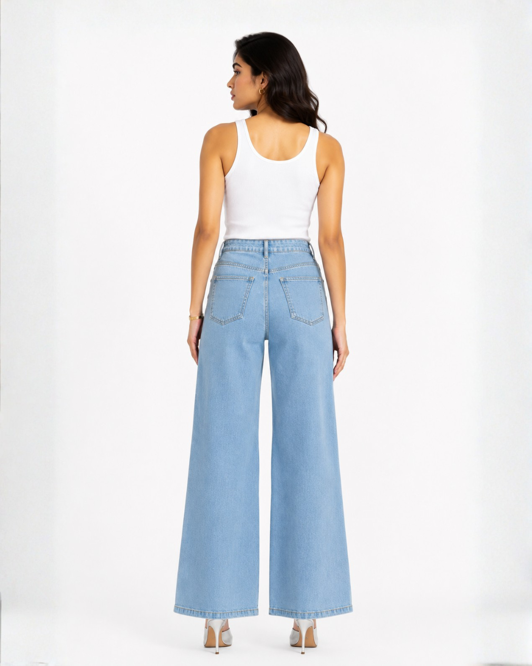 Rumi - Rhinestone Embellished Jeans - Ice Blue