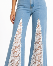 Rumi - Rhinestone Embellished Jeans - Ice Blue
