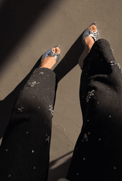 Black Dahlia - Rhinestone Embellished Jeans - Black