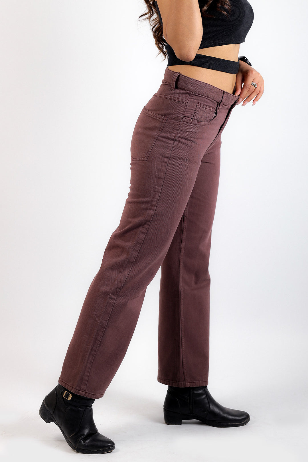 Casual Brown Jeans for Ladies