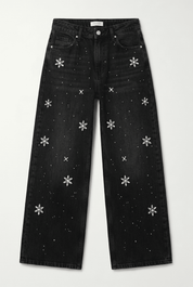 Black Dahlia - Rhinestone Embellished Jeans - Black