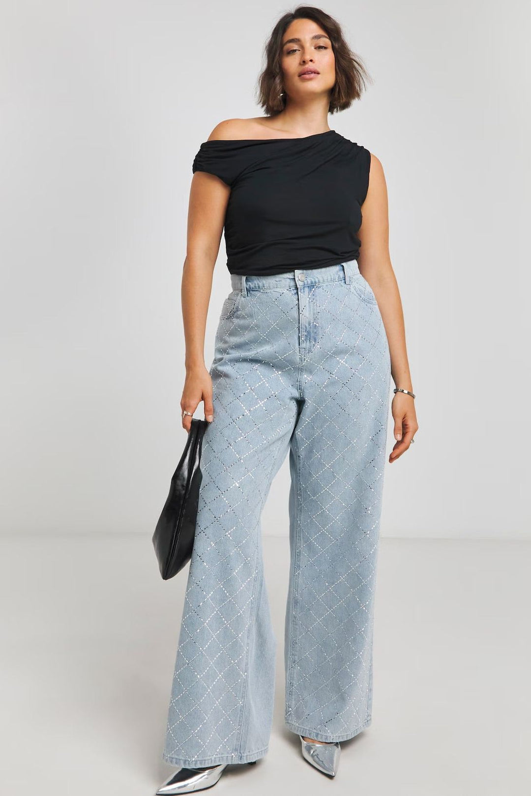 Enchanting Elegance High Rise Wide Leg Jeans