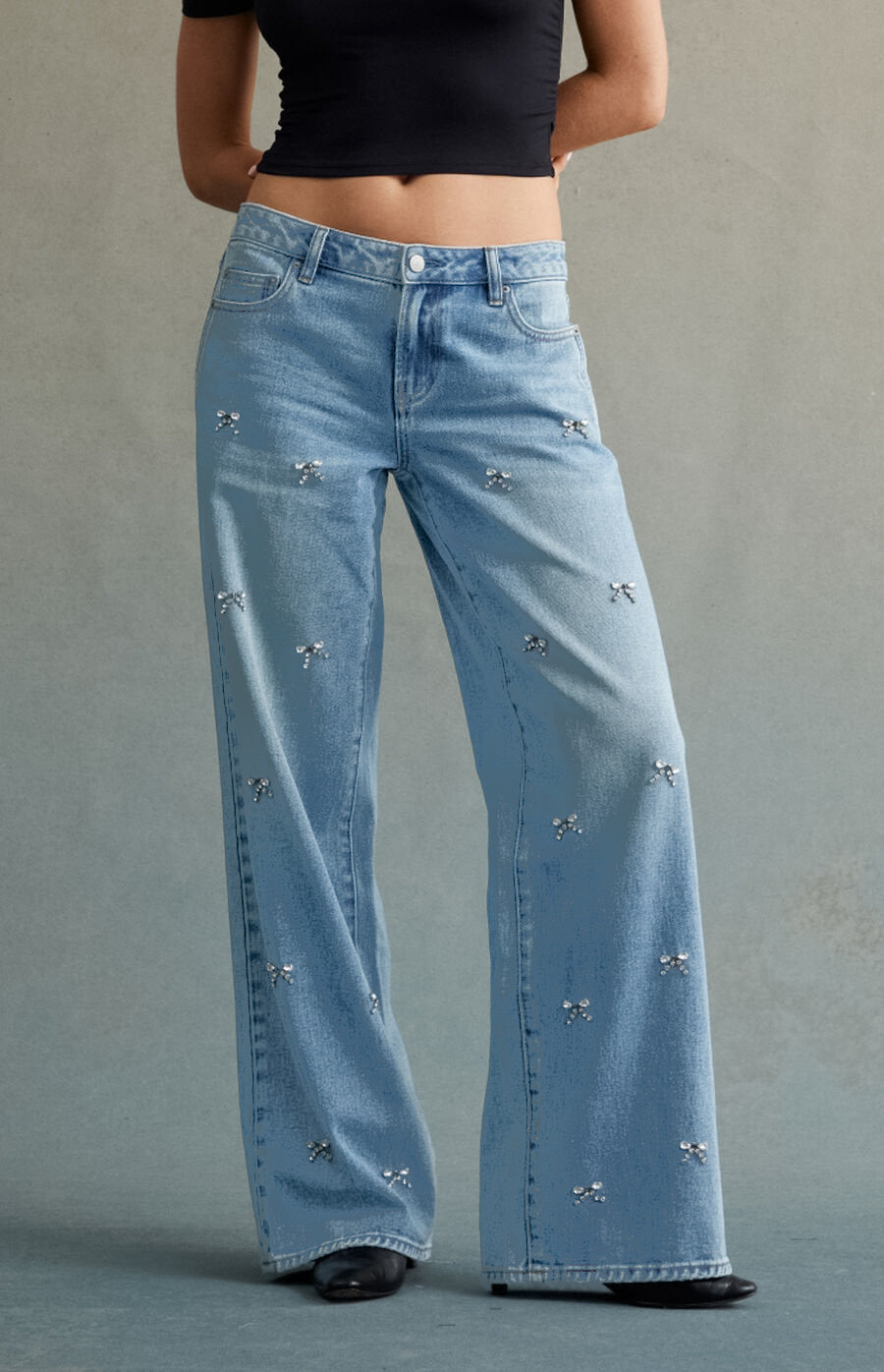 Ruby Knot - Rhinestone Embellished Jeans