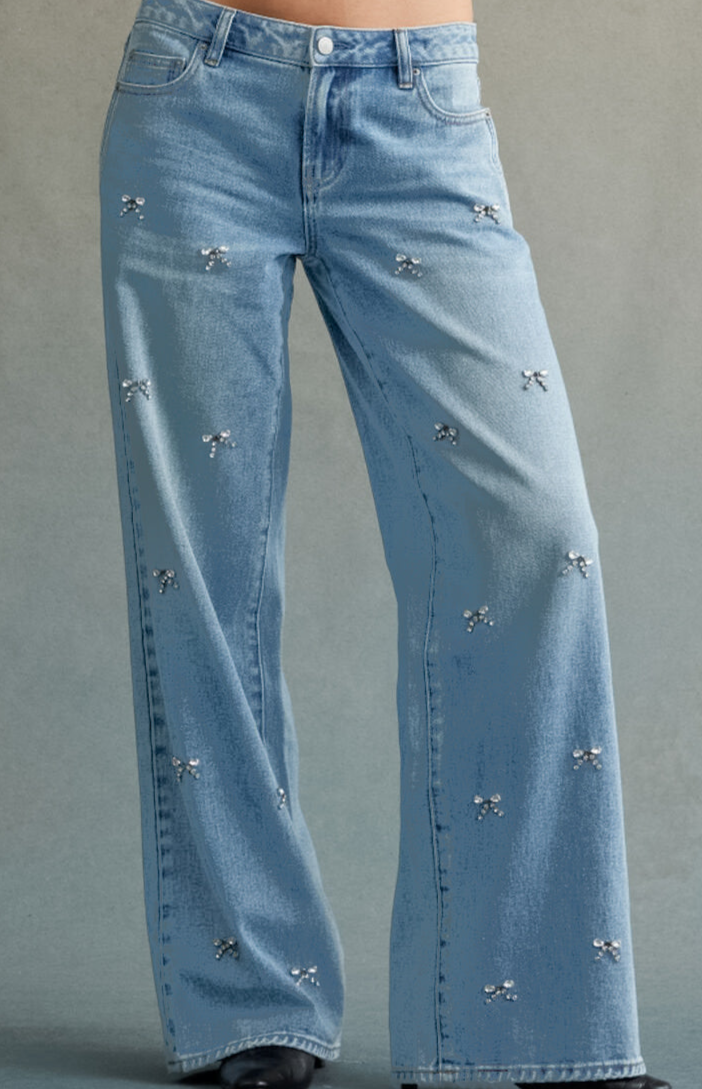 Ruby Knot - Rhinestone Embellished Jeans