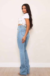 Lilly Luxe - Rhinestone Embellished Boot Cut Jeans