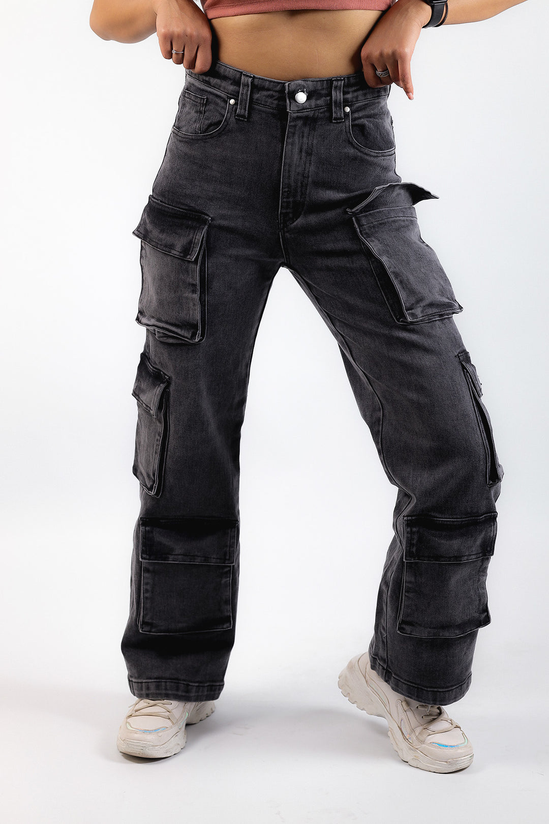 Trendy Double Pocket Jeans
