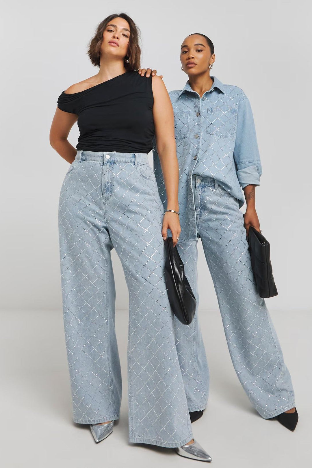 Enchanting Elegance High Rise Wide Leg Jeans