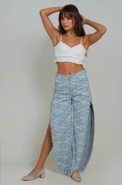 Side Slit Sequin Jeans - Amara