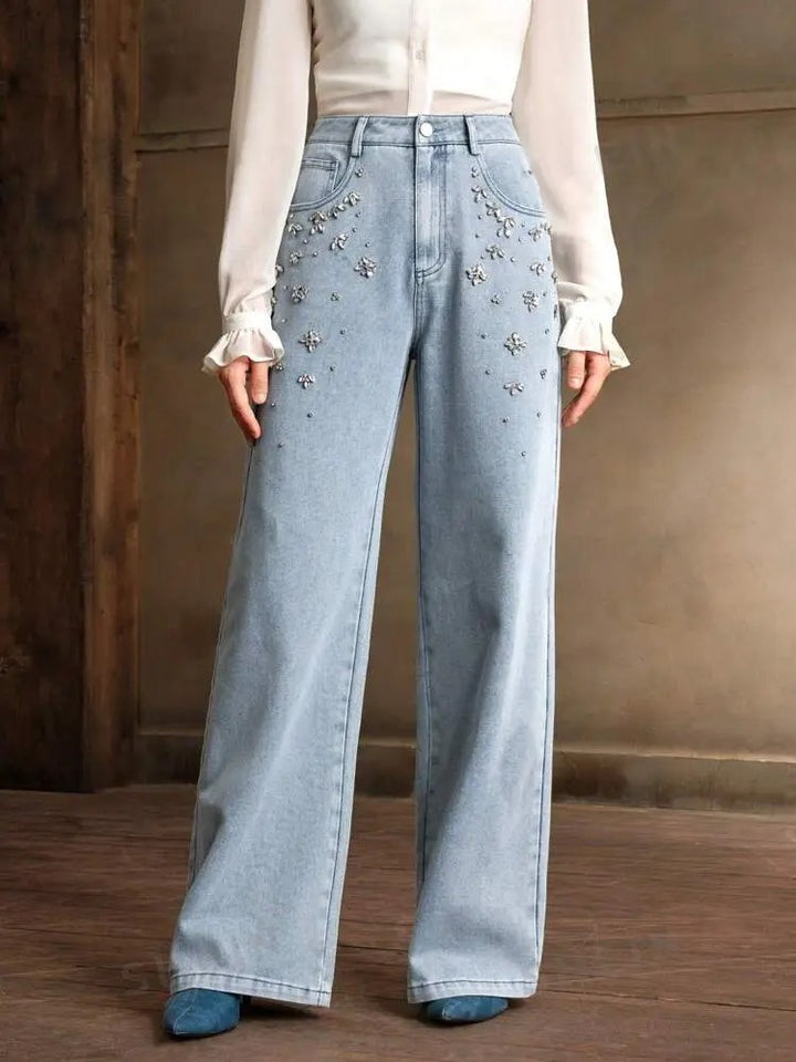 Flora Grace - Rhinestone Embellished Jeans