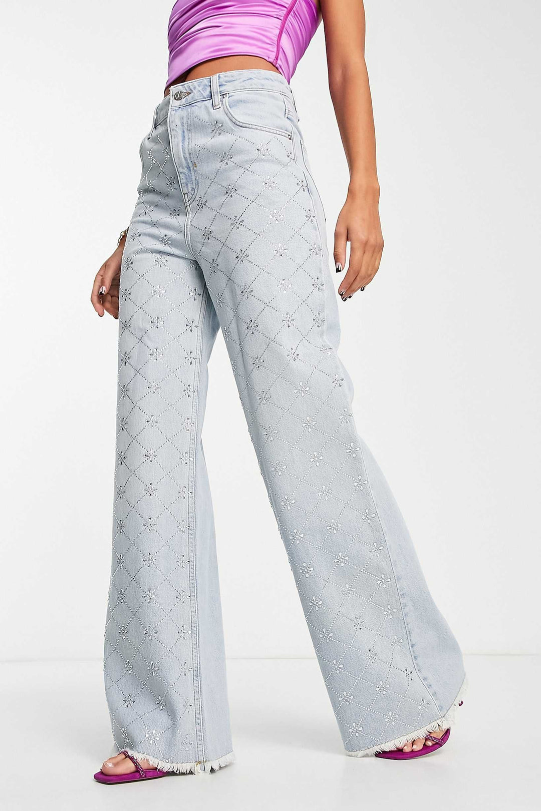 Dazzle Dream High Rise Wide Leg Jeans