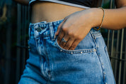 Samantha - Rhinestone Embellished Wide Leg Jeans - Ice Blue