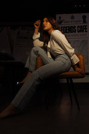 Disco Dust - Rhinestone Embellished Wide Leg Jeans