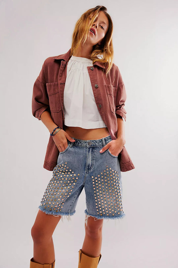 Radiator High Rise Studded Shorts