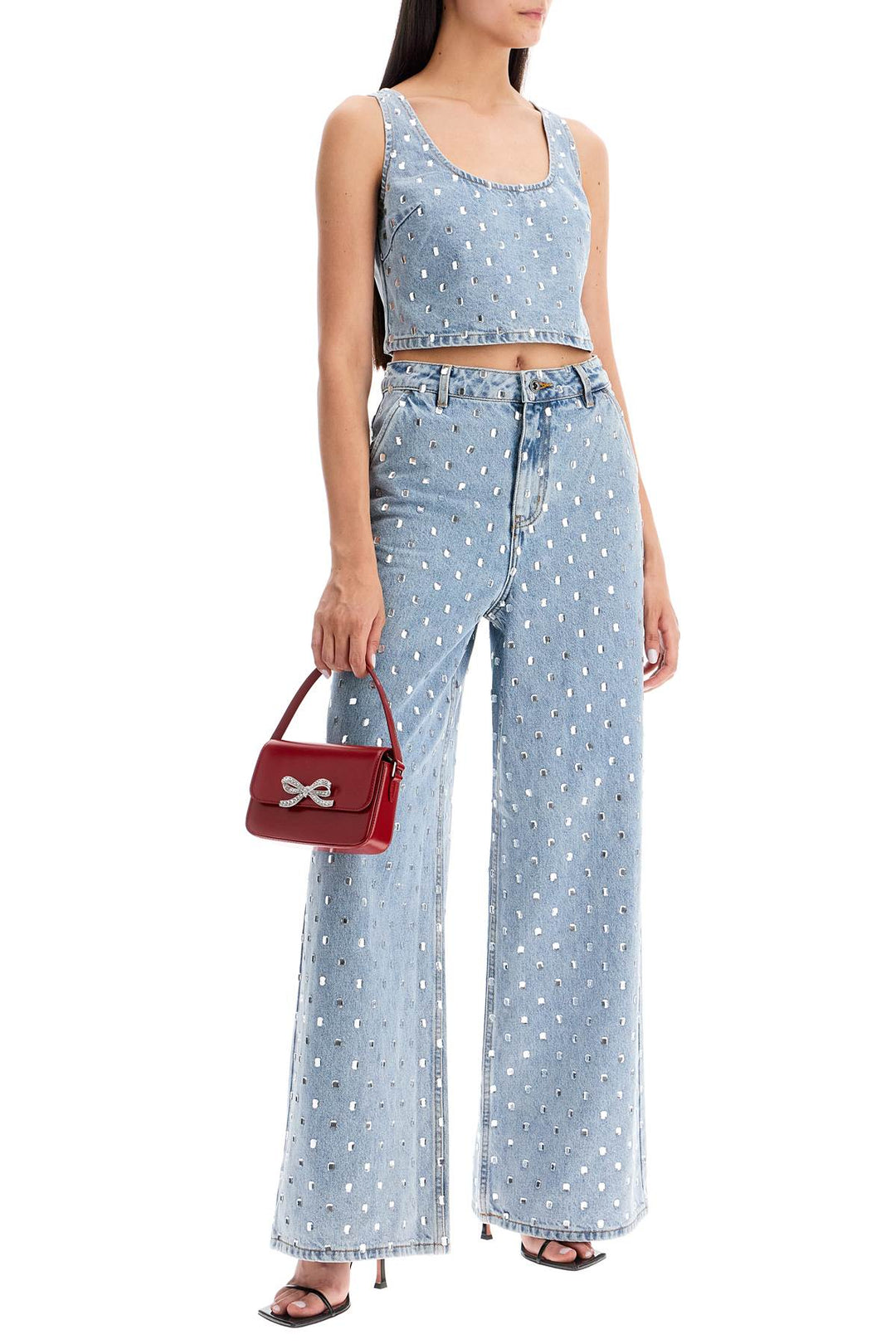 Studded Wide Leg Jeans - Radiant Rebel