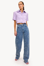Lovey Dovey High Rise Wide Leg Jeans