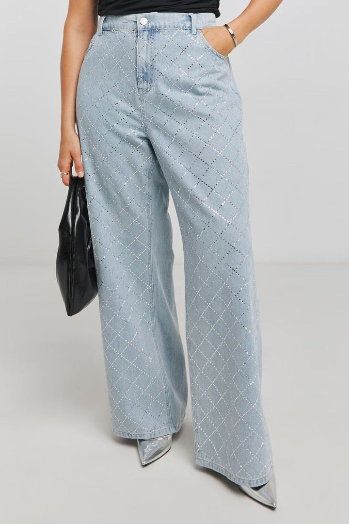 Enchanting Elegance High Rise Wide Leg Jeans