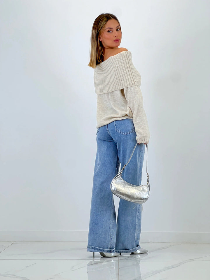 Enchanting Elegance High Rise Wide Leg Jeans