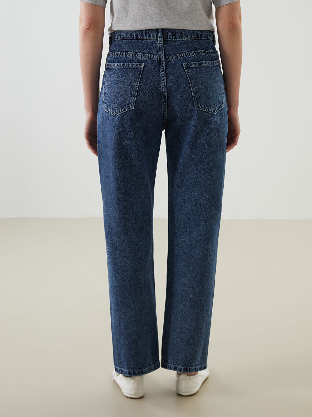 Crystal Drip - Rhinestone Embellished Wide Leg Jeans - Ice Blue
