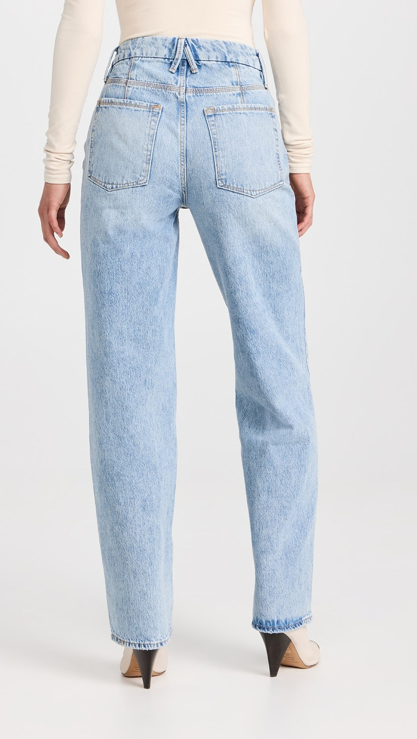 Diva - Rhinestone Embellished Wide Leg Jeans