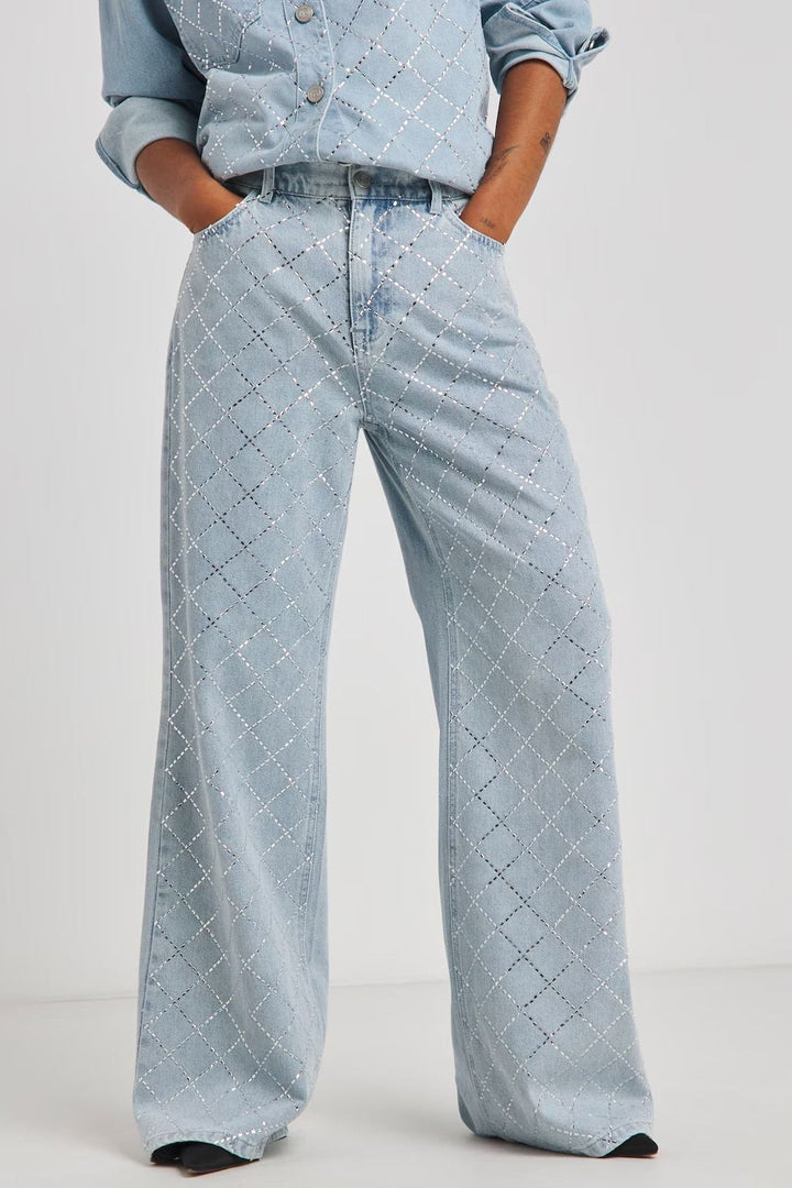 Enchanting Elegance High Rise Wide Leg Jeans