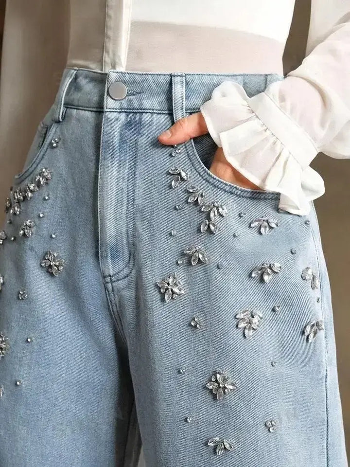 Flora Grace - Rhinestone Embellished Jeans