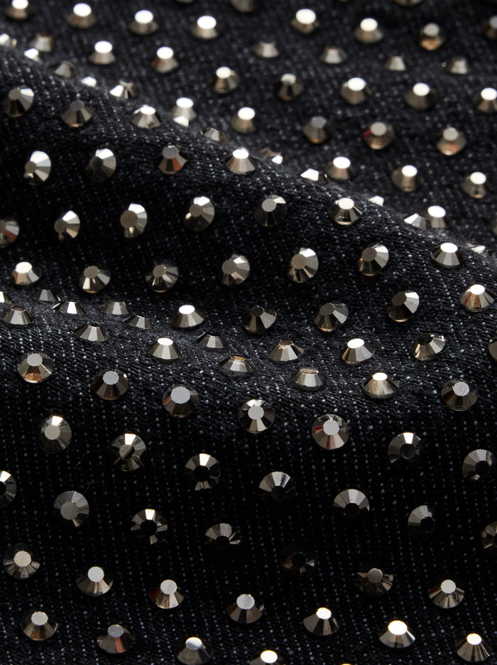 Lunar Lava - Rhinestone Embellished Wide Leg Jeans