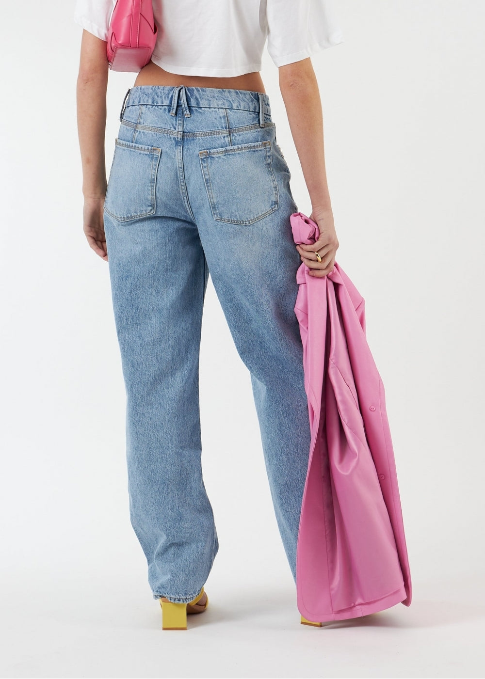 Diva - Rhinestone Embellished Wide Leg Jeans