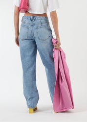 Diva - Rhinestone Embellished Wide Leg Jeans