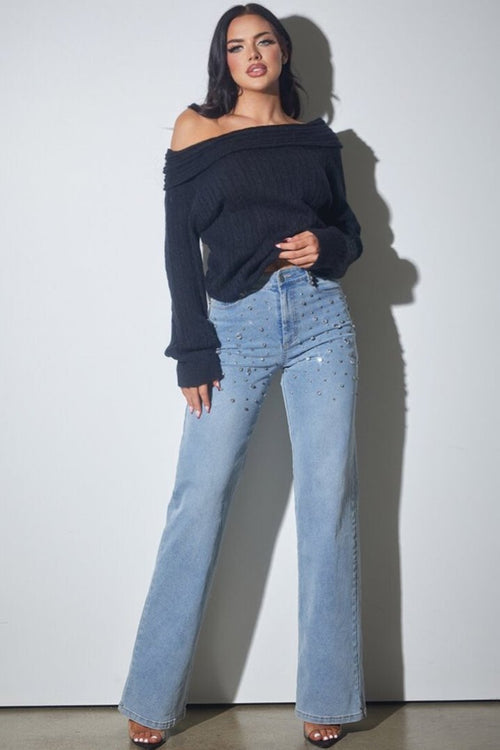 Twinkle Trail - Rhinestone Embellished Jeans