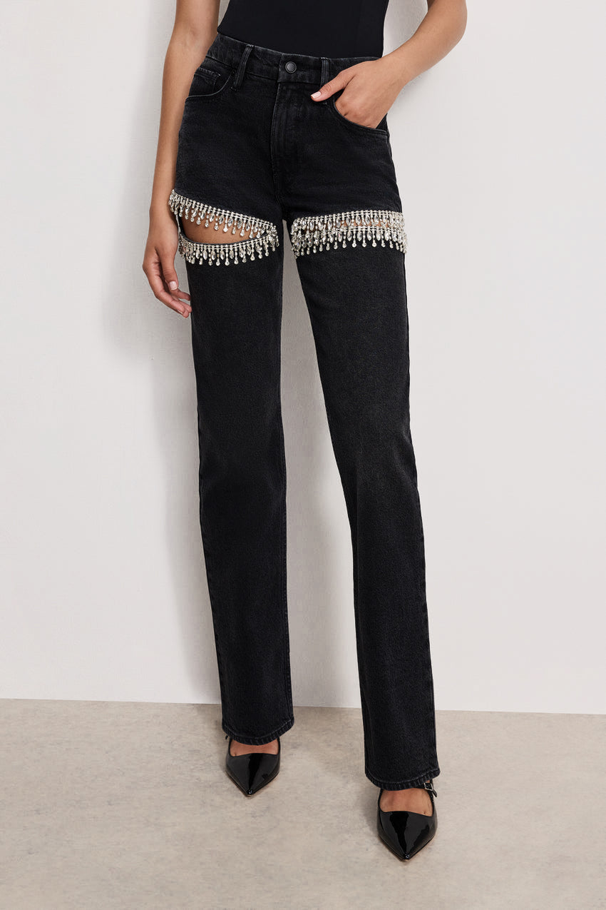 Charlotte- Rhinestone Embellished Cargo Jeans