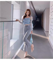 Jade - Rhinestone Embellished Boot Cut Jeans