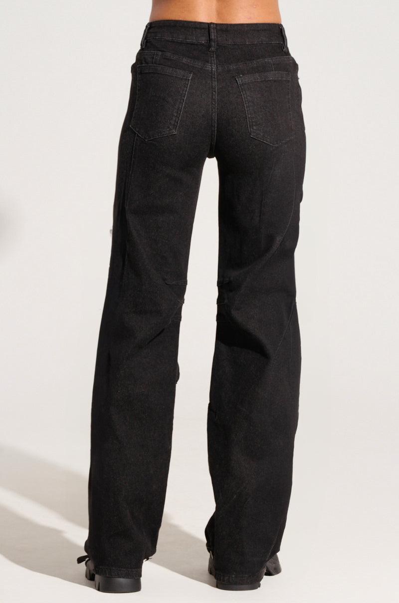 Charlotte- Rhinestone Embellished Cargo Jeans