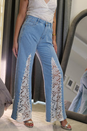 Rumi - Rhinestone Embellished Jeans - Ice Blue