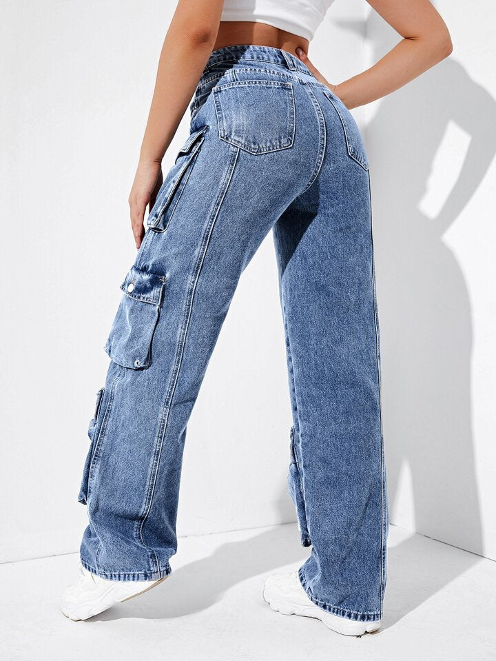 Trendy High-Rise Jeans