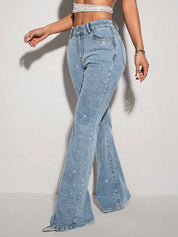 Aurelia - High Rise Embellished Boot Cut Jeans