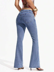 Bianca - High Rise Embellished Boot Cut Jeans