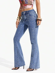 Bianca - High Rise Embellished Boot Cut Jeans