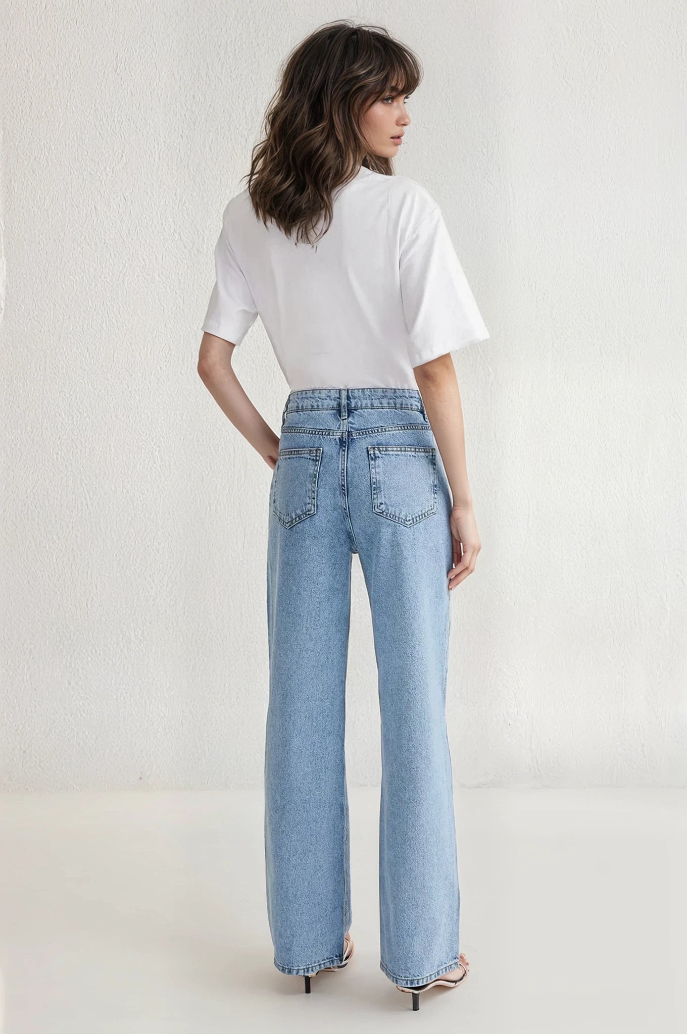 Mystic Weave - Rhinestone Embellished Wide Leg Jeans